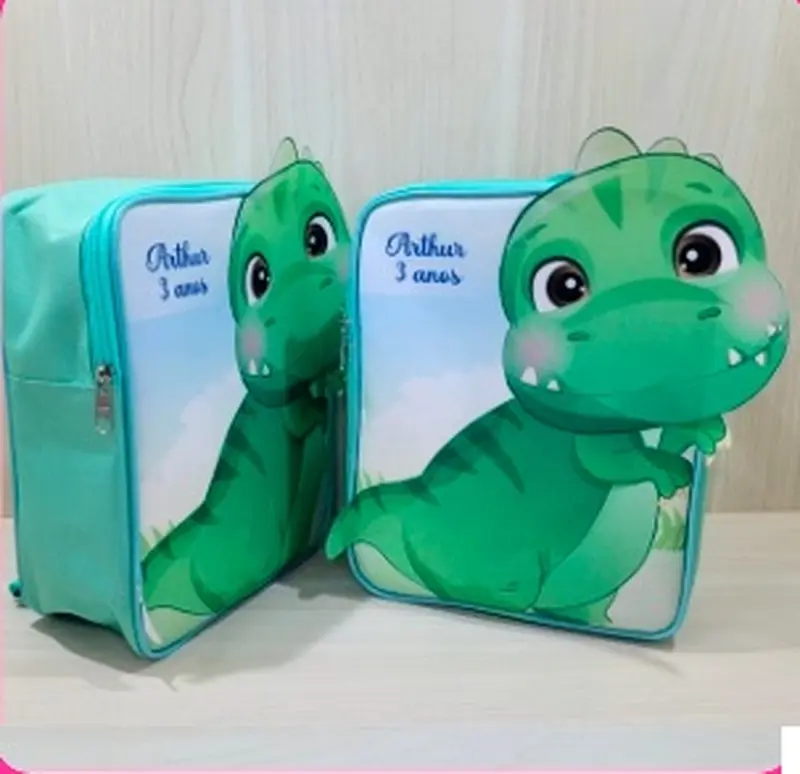 kit 10 unidaedes mochila 3D quadrada 18X23X7