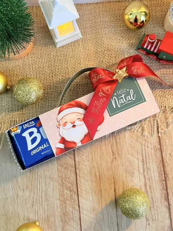 Caixinha de Natal com Chocolate Bis