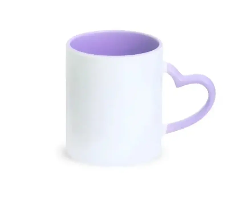 Caneca de cerâmica alça coração