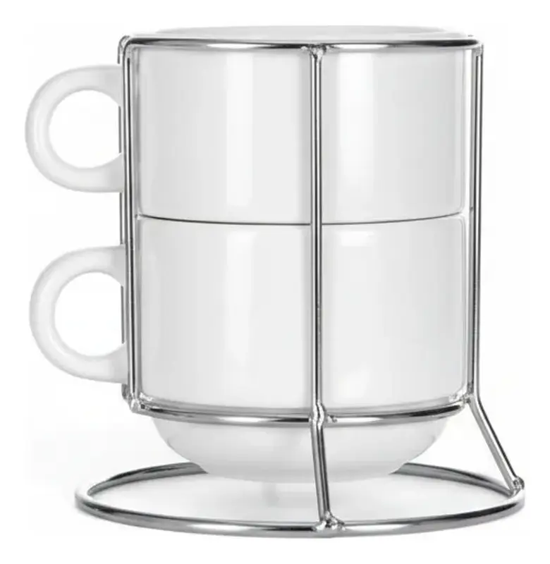 Kit Torre 2 Xícaras C/ Suporte Metal