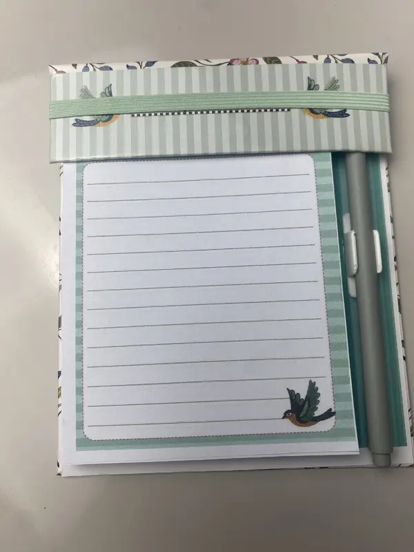 Bloco de Anotações com Porta Caneta