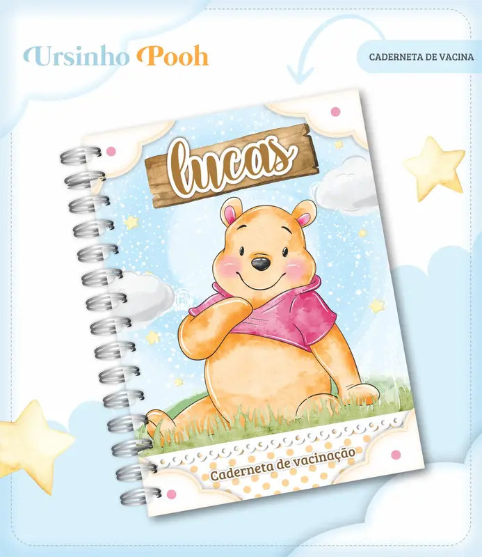 Caderneta de vacina - Ursinho Pooh
