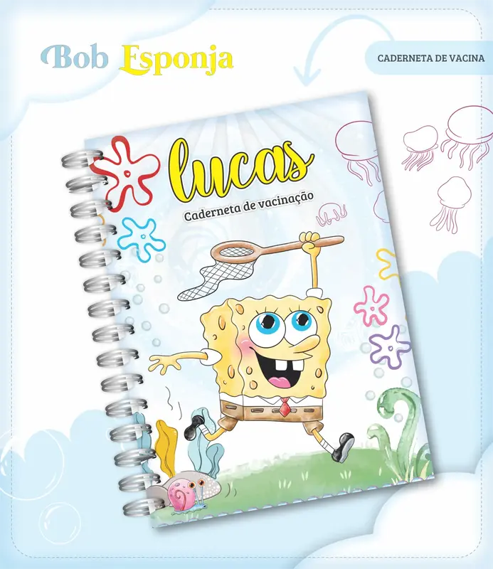 Caderneta de vacina - Bob esponja