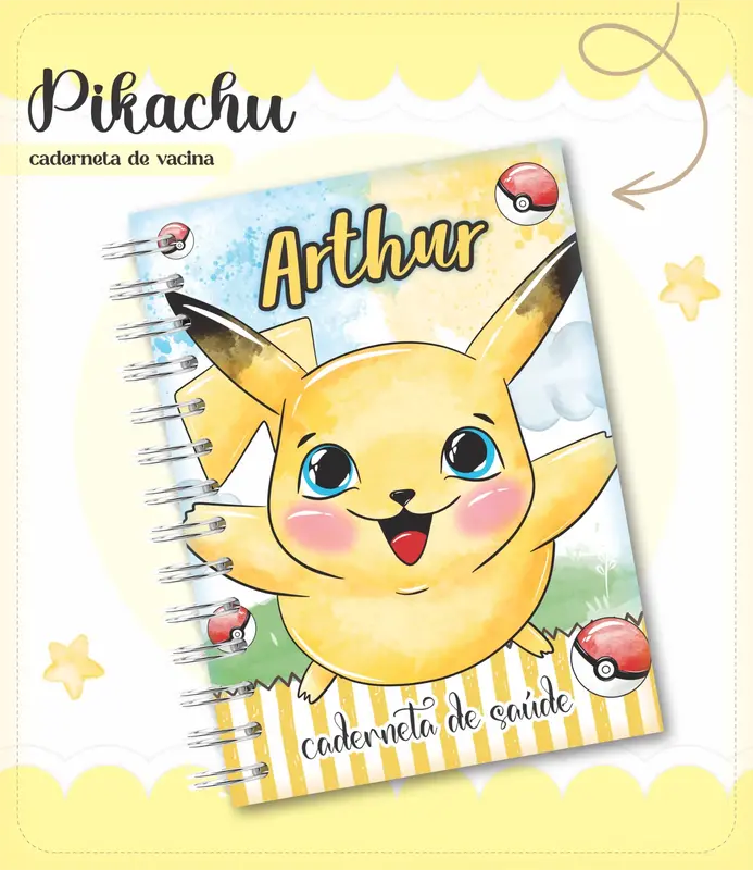 Caderneta de vacina - Pikachu