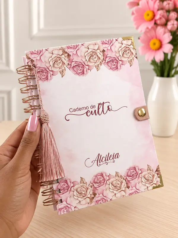 Caderno anotações culto