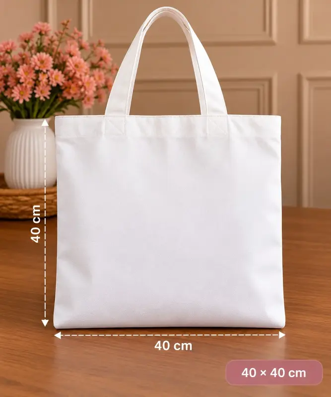 Sacola ecobag oxford branca 40x40