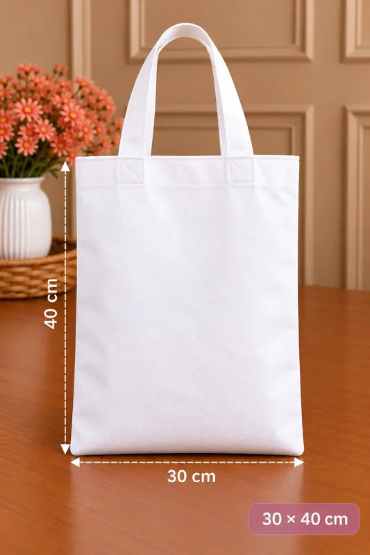 Sacola ecobag oxford branca 30x40