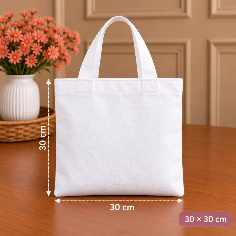 Sacola ecobag oxford branca 30x30